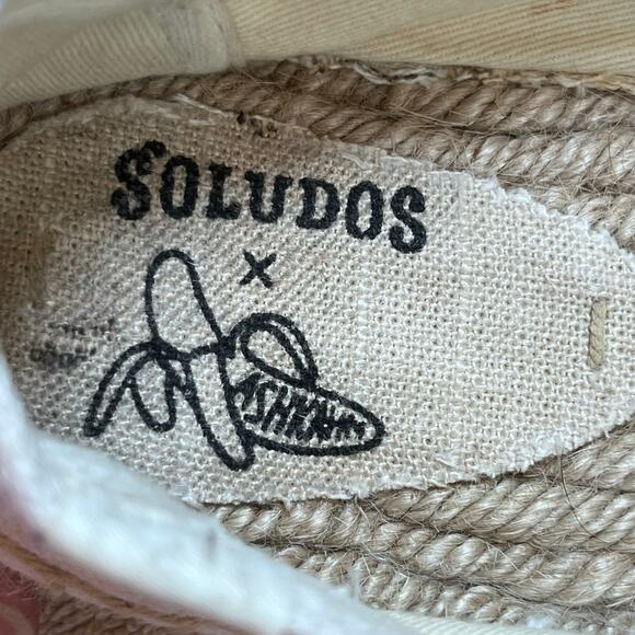 Soludos Women 8.5 Cream Espadrilles Slip On Summer Vacation Loafer with TGIF - Picture 2 of 10